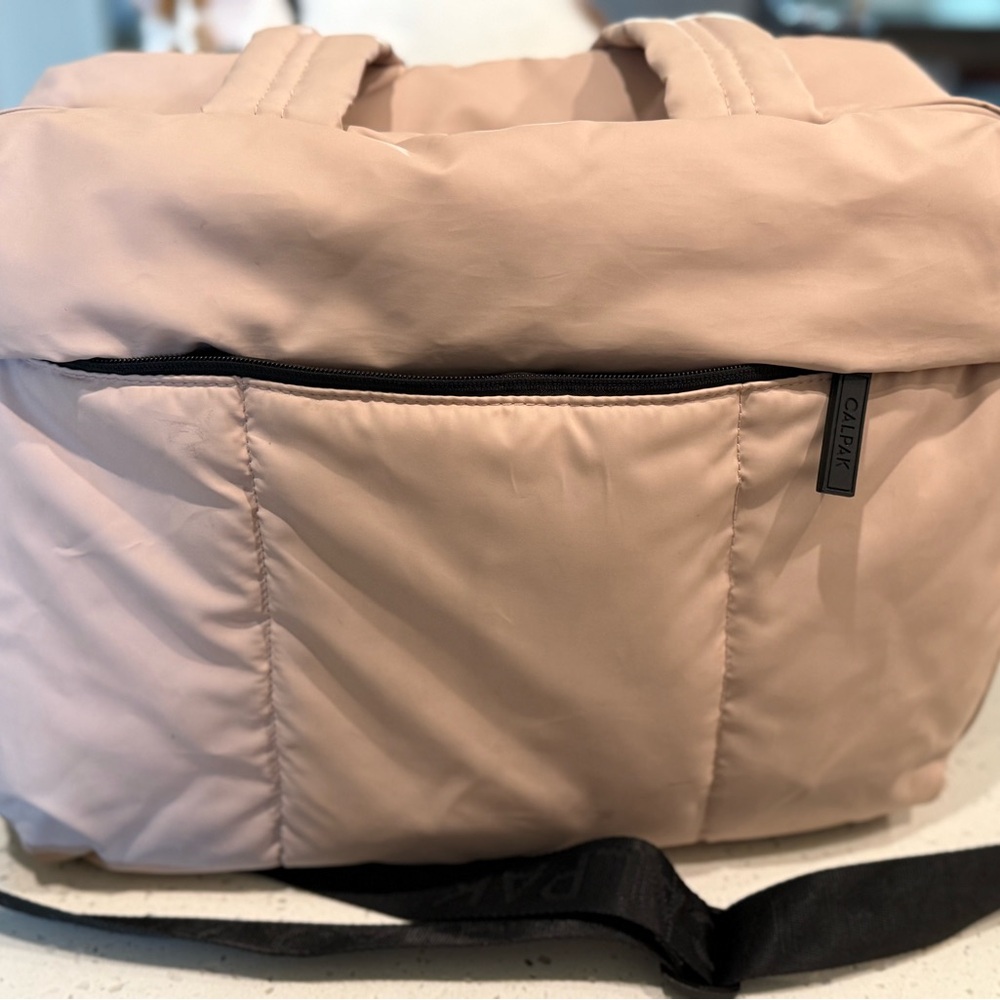 Calpak Luka Duffle in rose quartz